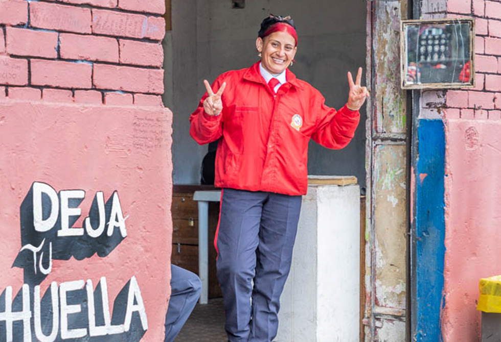 Alejandra Jaramillo, guarda de seguridad del Bronx. 